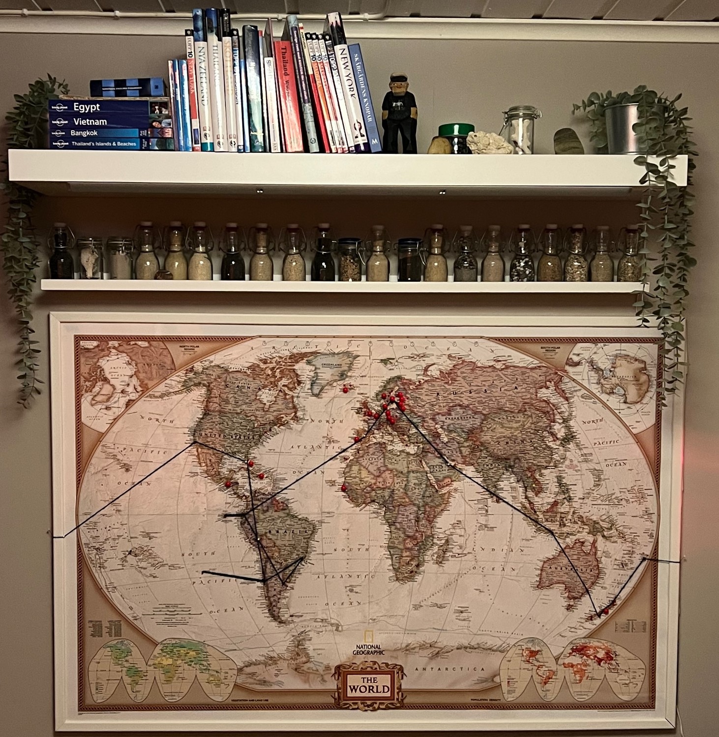 Världskarta Jorden runt